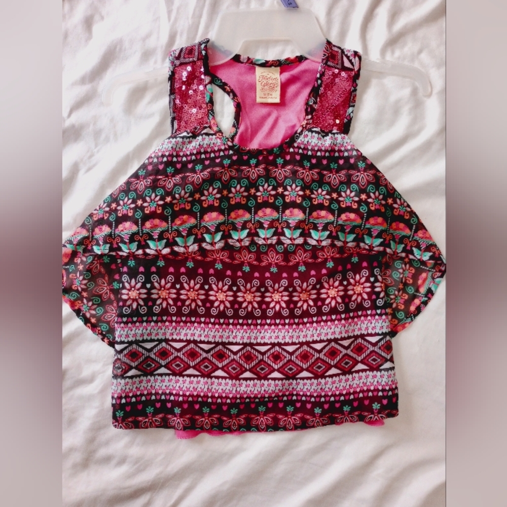 Pink Floral Tank Top